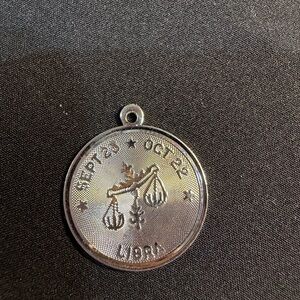 Vintage Silver Libra Zodiac Charm